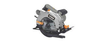 Screwfix: Scie circulaire filaire Titan TTB874CSW 1200W 165mm à 34,99€ (au lieu de 49,99€)