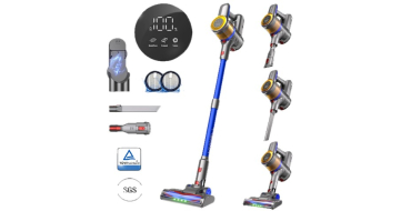 JoyBuy: UNINELL HOME UV1 Aspirateur balai sans fil 45KPa/450W, 60 min, batterie amovible à 59,99€