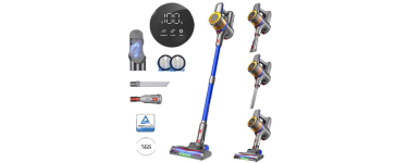 JoyBuy: UNINELL HOME UV1 Aspirateur balai sans fil 45KPa/450W, 60 min, batterie amovible à 59,99€