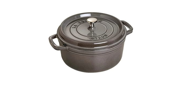 Amazon: Cocotte en Fonte Staub - Ø 26 cm, 5 L, Gris à 159€ (au lieu de 230,81€)