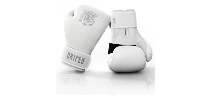 Amazon: Gants d'Entraînement de Boxe Cuir Dripex - Blanc ou Noir, 8/10 Oz à 9,99€ (au lieu de 32,45€)