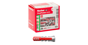 Amazon: Lot de 100 chevilles Fischer DuoPower 6 x 30 mm à 7,81€ (au lieu de 10,97€)