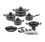 LIDL: GSW Set de casseroles Milano Nero - 9 pièces, induction, sans PFAS à 79,99€ (au lieu de 229€)