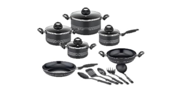 LIDL: GSW Set de casseroles Milano Nero - 9 pièces, induction, sans PFAS à 79,99€ (au lieu de 229€)