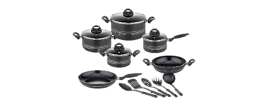 LIDL: GSW Set de casseroles Milano Nero - 9 pièces, induction, sans PFAS à 79,99€ (au lieu de 229€)