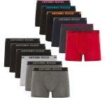 Amazon: Lot de 12 Boxers en coton Antonio Rossi - coupe ajustée, taille S à XXL à 33,26€ (au lieu de 44,63€)
