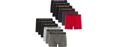 Amazon: Lot de 12 Boxers en coton Antonio Rossi - coupe ajustée, taille S à XXL à 33,26€ (au lieu de 44,63€)