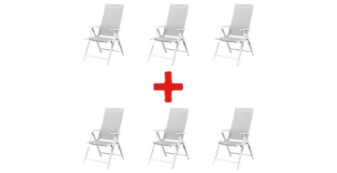LIDL: LIVARNO HOME Lot de 12 fauteuils Houston - Alu, dossier 7 positions à 554,99€ (au lieu de 599,94€)
