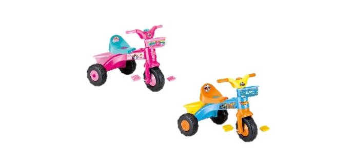 LIDL: Tricycle enfant BARBIE - 2 paniers, klaxon à 36,99€ (au lieu de 75,99€)