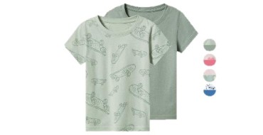 LIDL: LUPILU Lot de 2 t-shirts enfant - 100% coton, Oeko-Tex à 4,99€ (au lieu de 9,99€)