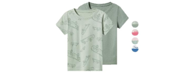 LIDL: LUPILU Lot de 2 t-shirts enfant - 100% coton, Oeko-Tex à 4,99€ (au lieu de 9,99€)
