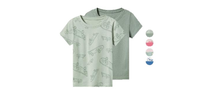 LIDL: LUPILU Lot de 2 t-shirts enfant - 100% coton, Oeko-Tex à 4,99€ (au lieu de 9,99€)