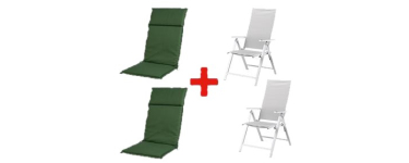 LIDL: LIVARNO HOME Lot 2 fauteuils HOUSTON + coussins - dossier 7 positions, pliable à 114,99€