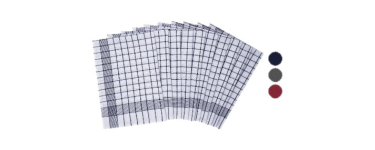LIDL: Lot de 10 torchons W5 - 75% coton recyclé, 50x70 cm à 4,99€ (au lieu de 6,99€)