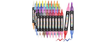 Amazon: 36 Feutres Acrylique The Best Crafts - 72 Couleurs à Double Pointe à 7,99€ (au lieu de 15,99€)