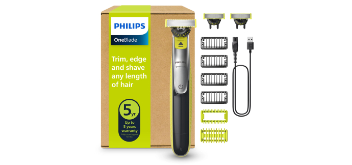 Amazon: Philips OneBlade 360 Authentique Visage & Corps - 2 lames, 4 sabots, kit corps à 39,99€