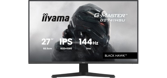 Amazon: Ecran PC 27" Iiyama G-Master G2741HSU-B1 - IPS, 144Hz, 1ms à 88,99€ (au lieu de 98,89€)