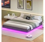 Amazon: Cadre de Lit Flottant 180x200 cm - Station de Charge et éclairage LED à 42,53€