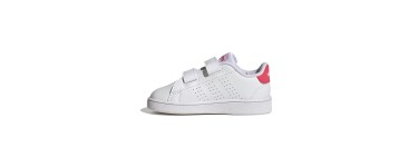 Decathlon: ADIDAS Baskets à scratch bébé ADVANTAGE blanc/rose à 24,99€ (au lieu de 34,99€)