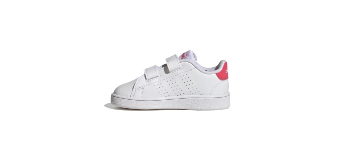 Decathlon: ADIDAS Baskets à scratch bébé ADVANTAGE blanc/rose à 24,99€ (au lieu de 34,99€)