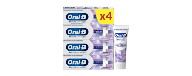Amazon: Lot de 4 Dentifrices Blancheur 3D White Advanced Luxe Perfection Oral-B - Arome Menthe à 6,39€ (au l