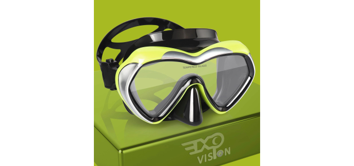 Amazon: Masque de plongée EXP VISION Adulte - Verre trempé antibuée, cache-nez à 17,59€