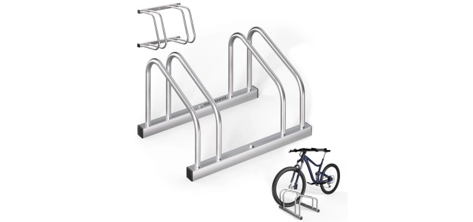 Amazon: Râtelier 2 vélos Monzana - 50 x 32 x 27 cm, pneus 30-65 mm à 19,99€ (au lieu de 25,99€)