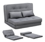JoyBuy: COMHOMA Canapé de sol pliant 3-en-1 - dossier 6 niveaux, 2 coussins à 73,97€ (au lieu de 149,99€)