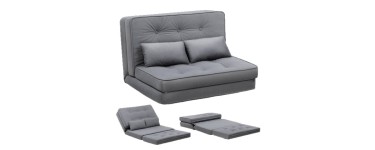 JoyBuy: COMHOMA Canapé de sol pliant 3-en-1 - dossier 6 niveaux, 2 coussins à 73,97€ (au lieu de 149,99€)
