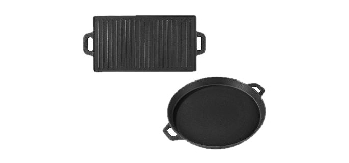 LIDL: GRILLMEISTER Plaque ou Poêle pour barbecue en fonte à 11,99€ (au lieu de 18,99€)
