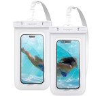 Amazon: Lot de 2 pochettes étanches smartphone Spigen A601 - IPX8, 8.2", Blanc à 8,99€ (au lieu de 16,79€)