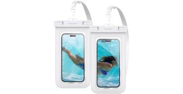 Amazon: Lot de 2 pochettes étanches smartphone Spigen A601 - IPX8, 8.2", Blanc à 8,99€ (au lieu de 16,79€)