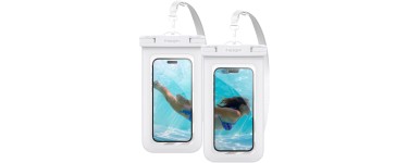 Amazon: Lot de 2 pochettes étanches smartphone Spigen A601 - IPX8, 8.2", Blanc à 8,99€ (au lieu de 16,79€)