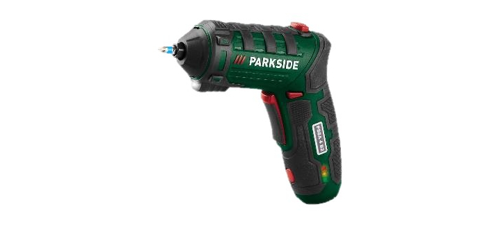 LIDL: PARKSIDE Visseuse sans fil PSSA 4 B2 - 4V, 10 Nm, 26 embouts à 11,99€ (au lieu de 19,99€)