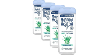 Amazon: Lot de 4 Flacons de 400ml de Gel Douche Le Petit Marseillais - Aloe Vera Bio à 8,17€