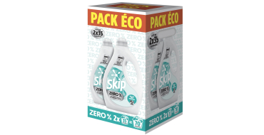 Amazon: Lot de 2 Bidons d'1,47L de Lessive Bébé Skip Zero % - sans parfum, ni colorant à 12,84€