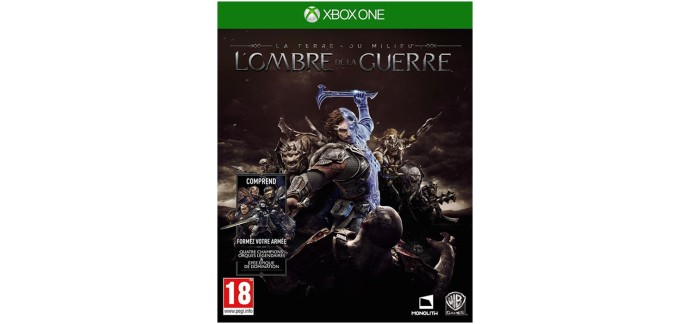 Amazon: La Terre du Milieu  L'Ombre de la Guerre (Xbox One) à 11,15€ (au lieu de 19,99€)