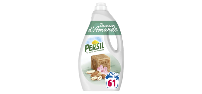 Amazon: Lessive Liquide Persil - Douceur d'Amande Savon de Marseille, 61 Lavages à 6,62€ (au lieu de 10,35€)