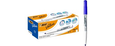 Amazon: Lot de 12 Marqueurs Feutres Bic Velleda 1741 - pour Tableau Blanc, Effaçables à Sec, Bleu à 7,69€