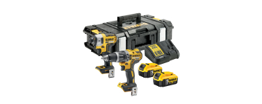 Amazon: Kit perceuse-visseuse à percussion + visseuse à chocs DeWalt DCK266P2-QW + 2 batteries 5.0 Ah à 261,