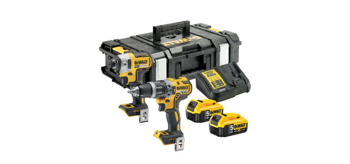 Amazon: Kit perceuse-visseuse à percussion + visseuse à chocs DeWalt DCK266P2-QW + 2 batteries 5.0 Ah à 261,