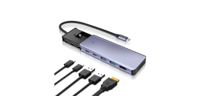 Amazon: Station Hub USB-C avec boitier SSD NVMe à 19,99€ (au lieu de 24,52€)