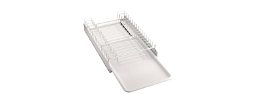 JoyBuy: VIVREAL Égouttoir à vaisselle extensible - acier carbone, bac récupérateur à 8,98€