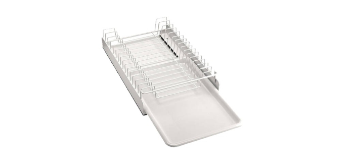 JoyBuy: VIVREAL Égouttoir à vaisselle extensible - acier carbone, bac récupérateur à 8,98€