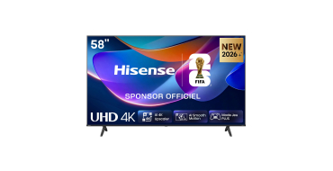 Amazon: TV 58" Hisense 58A6S - 4K UHD, Dolby Vision, HDR10+, HomeOS U9.5, Game Mode Plus, DTS VirtualX à 292
