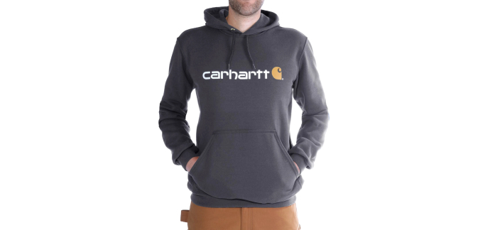 Amazon: Sweat à Capuche Carhartt avec Logo - Carbone ou Gris à 41,99€ (au lieu de 55€)
