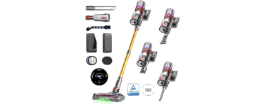 JoyBuy: Aspirateur sans fil MONSGA X UNINELLHOME UV5 - 60 000 Pa, 65 min d'autonomie, écran LED à 95,99€