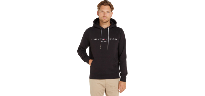 Amazon: Sweat à capuche Tommy Hilfiger - Noir (du XS au 3XL) à 57,90€ (au lieu de 119€)