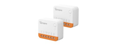 Amazon: Lot de 2 Interrupteurs SonOff MiniR4 - Wifi, 10A/2200W, Alexa/Google Home à 15,92€