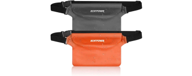 Amazon: Lot de 2 sacs étanches IPX8 ECHTPower - Compatibles tous smartphones, sangle réglable ceinture et ép